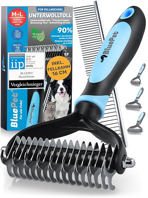 Spazzola per sottopelo BluePet per cani e gatti