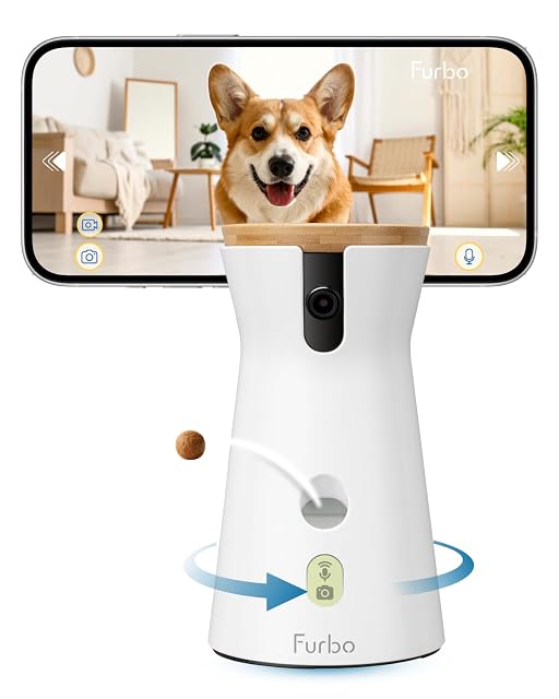 Telecamera Furbo 360 per cani con dispenser di snack