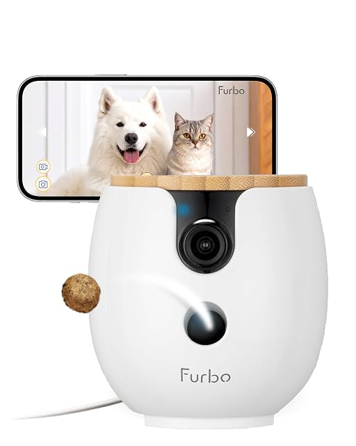 Telecamera per animali Furbo Mini 360 con dispenser di snack