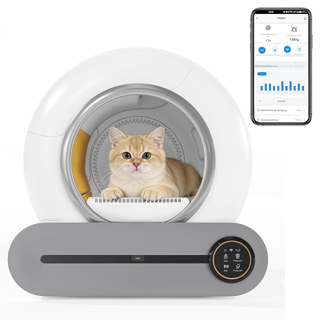 Lettiera autopulente Merax comandata da app