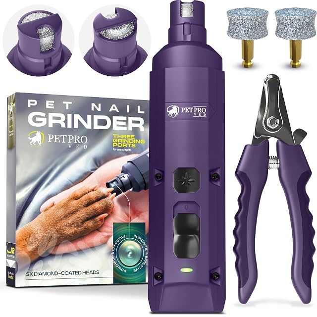 Limatrice per unghie senza filo PETPROVED, colore viola